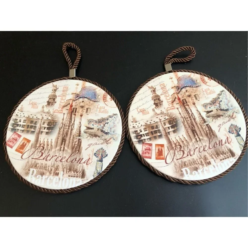 Jumi Two Post Coaster Ceramic Tile Barcelona